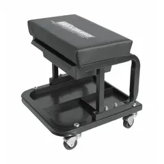 This fixed creeper seat from WESTWARD features a steel frame and measures 14-3/8 in x 14-3/16 x 14-3/8 in. With a max load capacity of 250 lb, it provides a stable, low-profile seating option for tasks such as vehicle maintenance and assembly line work.