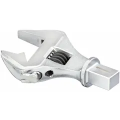 Interchangeable torque wrench head with a 1 1/2 in size opening. Designed for use with compatible torque wrenches to apply precise torque to fasteners in industrial maintenance, assembly, and repair applications.