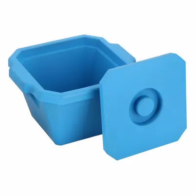 MAGIC Ice Bucket with Lid: 1 L Capacity, Rectangular, Polyurethane Foam, Blue - Ice Buckets & Pans