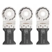 FEIN Oscillating Tool Blade: 1 3/8 in Blade Wd, 3 13/16 in Overall Lg, Precision Cutting, 3 PK (MPN 63502205270)