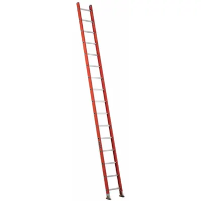 LOUISVILLE LADDER FE3116 16 ft Non-Conductive Fiberglass Straight Ladder - Non-Conductive Fiberglass Straight Ladders