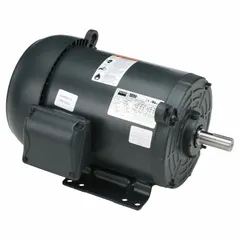 Totally enclosed fan-cooled (TEFC) 3-phase AC motor with rigid base mount. Delivers 2 hp at 1770 RPM on 60 Hz, rated for 230/460V AC and 6.0/3.0 A full load current. Suitable for continuous-duty applications such as pumps, fans, conveyors, and compressors in industrial environments.
