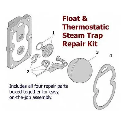 BARNES & JONES Steam Trap Repair Kit, Float & Thermostatic, Series B, FT30-B6 - Float & Thermostatic Repair Kits