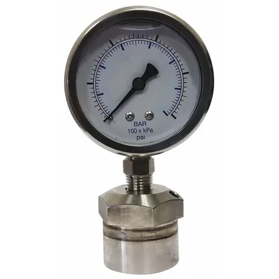KODIAK KC301L25200/DSM3511 Dial Pressure Gauge with 316 SS - Dial Pressure Gauges with 316 SS Female-Threaded Mini-Seal