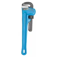 GEDORE Pipe Wrench: Cast Iron, 1 1/2 in Jaw Capacity, Serrated, 10 in Overall Lg, I-Beam (MPN 227 10)
