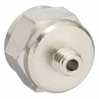 Threaded medium-pressure pipe fitting with a 1/8 in female BSPP thread and a 5 mm male metric thread. Maximum operating pressure of 870 psi. Used in pneumatic and fluid systems for connecting ports to tubing in industrial automation, packaging, and material handling applications