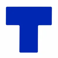 Floor Marking Tape: T, Solid, Blue, No Legend, 4 in x 10 in, 8 mil Tape Thick, Brady®, B-514, 20 PK (MPN 104462)