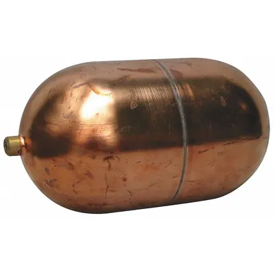 NAUGATUCK Float Ball: Float Ball, 1/4 in IPS Thread, 1/4 in Thread Size, IPS Thread - Copper Threaded Floats