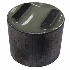 This cylindrical ceramic magnet is encased and features a 2-pole design. With a thickness of 0.5 in and an outside diameter of 5/8 in, it provides a maximum pull force of 3.8 lbf. Commonly used for holding, lifting, or positioning ferrous parts in industrial fixturing, assembly, and material handling applications.