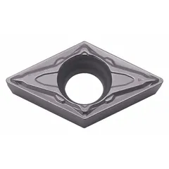 This diamond indexable turning insert is designed for precision machining of non-ferrous materials such as aluminum, copper, and plastics. It is suitable for turning, facing, and boring operations, delivering fine surface finishes and tight tolerances in general machining applications.
