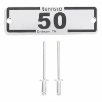 TENNSCO Locker Number Plate: 2 3/8 in x 3/4 in, 25 Plates, 26 to 50, Aluminum, Powder Coated (MPN LNP-A-50)