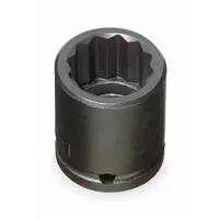 PROTO Impact Socket: 1/2 in Drive Size, SAE, 1 1/4 in Socket Size, 12-Point, Std, 2 in Overall Lg (MPN J7440)