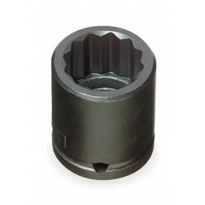 PROTO Impact Socket: 1/2 in Drive Size, SAE, 1 1/4 in Socket Size, 12-Point, Std - 1/2" Drive Impact Sockets