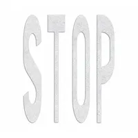 RAE Preformed Thermoplastic Pavement Markings: Stop, White, 8 ft Lg, 6 1/8 ft Wd, Pavement (MPN PR-TH-3649)