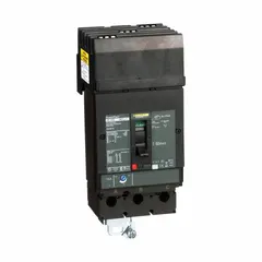 175 A, 3-pole molded case circuit breaker with a maximum interrupting rating of 25kA at 240V AC. Features instantaneous trip characteristic, ABC phase connection, and line/load lug terminals. Part of the JG series, suitable for overcurrent protection in power distribution systems.