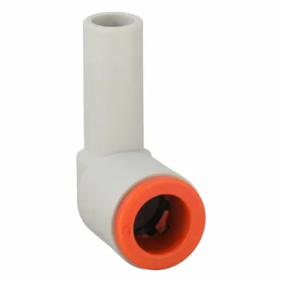 SMC KQ2L01-33AS Push-to-Connect x MNPT Brass Elbow Fitting - Polybutylene & Brass Tube Fittings