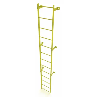 TRI-ARC Ladder,Steel,Standard Fixed,13-Rung: 13 ft Overall Ht, 25 in Overall Wd - Fixed Ladders