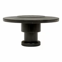 Trailer king pin used to secure a trailer to the fifth wheel of a tractor. Measures 2 in overall length, 1 1/2 in overall width, and 1/4 in height. Suitable for heavy-duty trucking and logistics applications