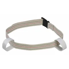 This cotton gait belt provides a secure handhold for caregivers during patient transfer and mobility assistance. It is suitable for use in healthcare settings to support walking, standing, or repositioning. The belt measures 50 inches in length and 2 inches in width, and is white in color.