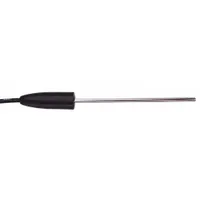 Round stainless steel temperature probe for liquid measurement. Operating range 0 to 100°C. Features a 1/8 in overall diameter, 1.1 m cable with Cinch connector