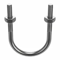 Standard U-Bolt: 1/2"-13 Thread Size, For Pipe Size 3 1/2 in, 6 1/4 in Inside Ht, Stainless Steel (MPN U17277.050.0350)