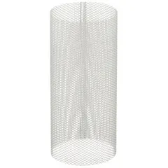 This replacement Y strainer screen is constructed of PVC material with a 0.0331-inch mesh opening. It is designed to fit ASAHI Y strainer bodies for removing particulates from liquids in piping systems, protecting downstream equipment such as pumps and valves.