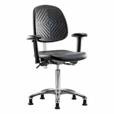 OEM Polyurethane Cleanroom Chair with Arms - Polyurethane Cleanroom Chairs