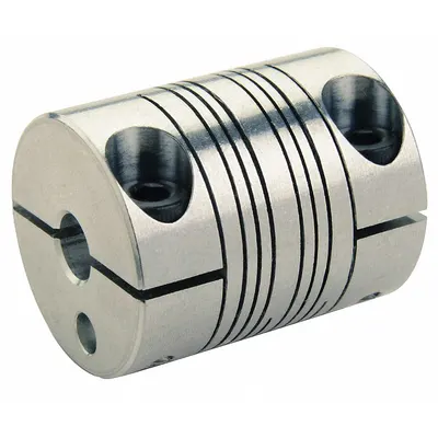 RULAND MANUFACTURING Motion Control Coupling: 3° Angular Misalignment, 5 mm Bore Dia 1, Aluminum - High-Precision Clamp-On Beam Shaft Couplings