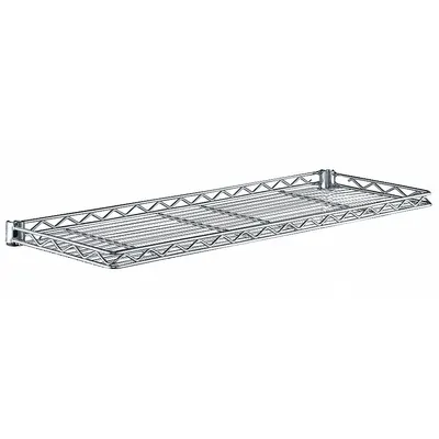 METRO Wire Cantilever Shelf: 24 in x 12 in, 1 Shelves, Split Sleeve, 150 lb Load Capacity - Cantilever Wire Shelves for Dry Use