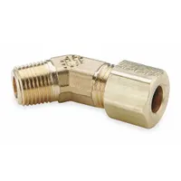 PARKER Compression Fitting Elbow: 3/8 in OD x 3/8 in Pipe Fitting Size, Compression x MNPT, 10 PK (MPN 179C-6-6)
