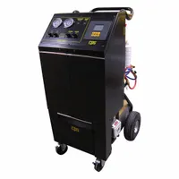 The CPS AR2700TA10 is a heavy-duty refrigerant recover, recycle, and recharge machine with an LCD display. It supports R-404A and vehicle refrigerant R-134a, suitable for commercial refrigeration and automotive HVAC service applications