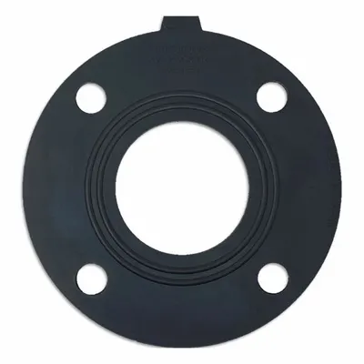 ASAHI Full Face Flange Gasket: Class 150, EPDM, For 3 in Pipe, 5/64 in Thick - Low-Torque EPDM Full-Face Gaskets with Inner Ring