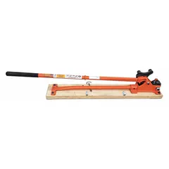 This combination tool cuts and bends rebar up to 5/8 in diameter with a 180° bend angle. It is used for on-site fabrication of rebar in concrete reinforcement, construction, and infrastructure projects.