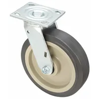 APPROVED VENDOR Plate Caster: Swivel, No Brake, Polyurethane, 8 in Wheel Dia, 2 in Wheel Wd, Slot (MPN P21S-UP080R-14)