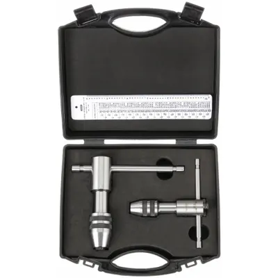 GENERAL Tap Wrench: T Handle, Ratcheting Sliding - Ratcheting Sliding T-Handle Tap Wrench Sets