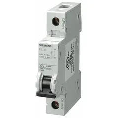This 1-pole miniature circuit breaker features a D-Curve trip characteristic for overcurrent protection in circuits with high inrush currents. Rated 25A, 240V AC (10kA interrupting capacity) and 60V DC, it is UL489 listed for DIN-rail mounting. Screw-clamp terminals facilitate secure wiring in industrial control panels, HVAC equipment, and machinery.