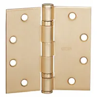 This full mortise-mount butt hinge is made of steel with a 1 1/2 in leaf width. It features ball bearings for smooth operation and a removable pin for easy door installation or removal. Suitable for use in commercial and industrial door applications