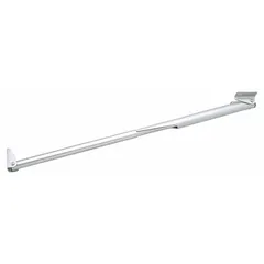 Folding bracket made from 18-8 stainless steel with a satin finish. Height 1 31/32 in, width 3 1/32 in, capacity 176 lb. Suitable for industrial shelving, workstations, and storage racks where space-saving foldability and corrosion resistance are needed.