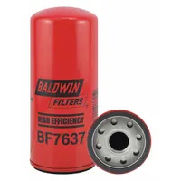 BALDWIN FILTERS Fuel Filter: Spin-On, 3 1/16 in Outside Dia, 1"-14 Thread Size, Cellulose (MPN BF7637)