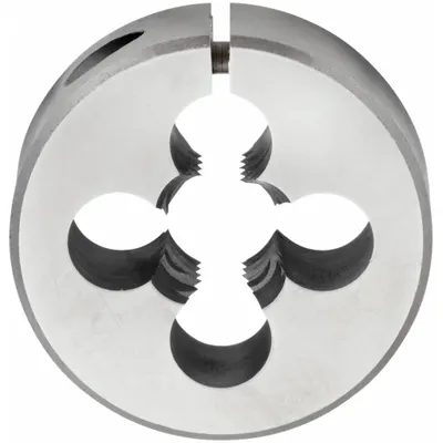 CLE-LINE Adjustable Round Threading Die, 5/16"-18 UNC, 1 in OD, High Speed Steel - Adjustable Round Threading Dies