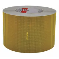Reflective Tape: Rail, Yellow, 4 in Wd, 50 yd Lg, Acrylic (MPN 18606)
