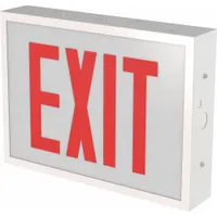 Exit Sign: Emergency Battery Backup, LED, White, Red/Green, End, Nickel-Metal Hydride, 120/347 V (MPN TCE RG EL M4)
