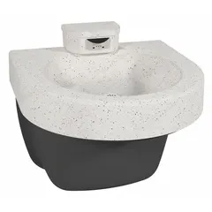 BRADLEY Wash Fountain: White Sand, Terreon®, D-Shape, 21 1/4 in Overall Wd, Std Drain, 1 Stations (MPN S93-727). Key specifications — Bowl Shape: D-Shape; Drain Type: Standard; Color: White Sand; Brand: BRADLEY; Series: SafeCare; Sink Material: Terreon®; ADA Compliant: ADA Compliant.