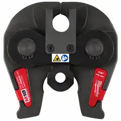 This stainless steel press jaw is designed for use with SmartPress extended press tools to crimp 1/2 in pipe connections. It is suitable for forming leak-proof joints in plumbing and mechanical piping systems. The jaw is constructed from steel for durability in repeated pressing operations.