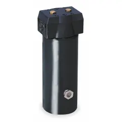 This refillable desiccant compressed air dryer removes moisture and particulates from compressed air systems. It has a 1/4 in NPT connection, 10 cfm flow rate, 200 psi maximum operating pressure, and 15 micron filtration. Suitable for pneumatic controls, instrumentation, and air tools requiring dry, clean air.