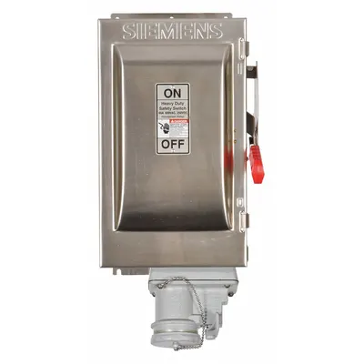 Siemens Safety Switch: Fusible, 100 A, Three Phase, 600V AC, 304 Stainless Steel - Fusible Safety Switches