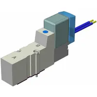Solenoid Air Control Valve: Five-Way / Two-Position, SYJ3000, Single Solenoid, 24 VDC, 5 Ports (MPN SYJ3140-5G)
