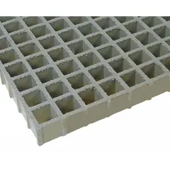 FIBERGRATE food grade impact-resistant grating, nominal size 36 in x 10 ft (WxL). Molded fiberglass construction provides corrosion resistance and non-conductive properties. Suitable for wet or washdown areas in food processing and industrial environments requiring a durable walking surface.