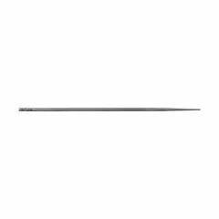 Round chain-saw file, 8 inches long with a 3/16-inch diameter, smooth cut, and 51 teeth per inch. Used for sharpening chain-saw cutters to maintain cutting performance.