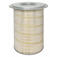 Round-oval engine air filter with axial seal. Outside diameter 12 3/4 in. Designed for GMC vehicles. Traps airborne contaminants to protect engine combustion